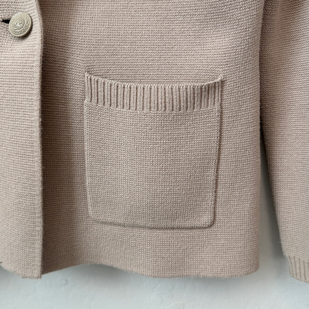 L’AGENCE Lacey Knit Blazer in Khaki Size M - Picture 7 of 11